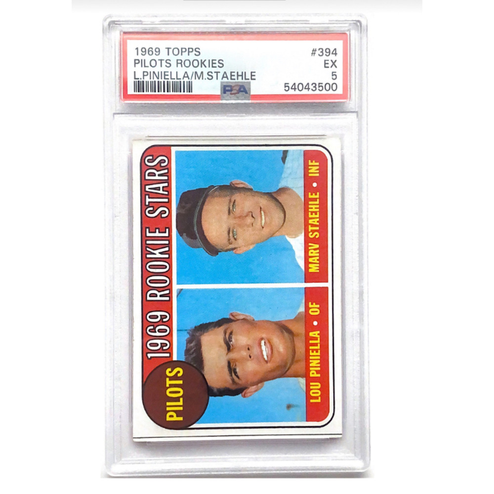 1969 Topps Pilots Rookies L. Piniella/M. Staehle EX-5